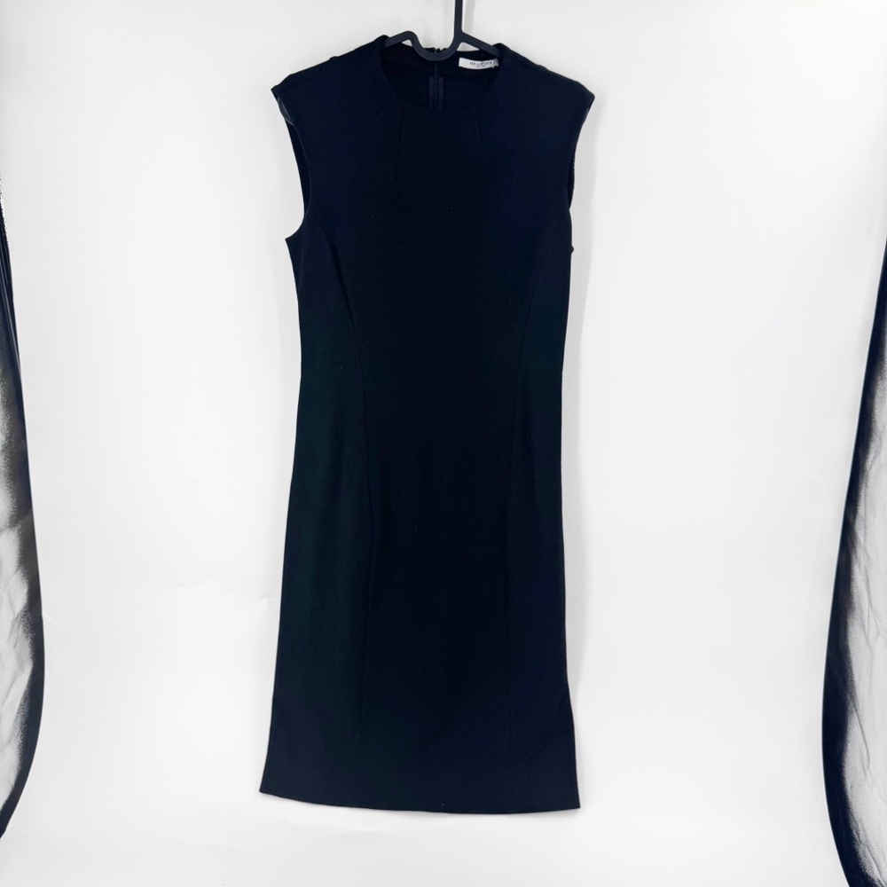 ✅ M.M. LAFLEUR BLACK CREW NECK‎ SHEATH DRESS SIZE 4